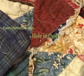 Hole in a quilt