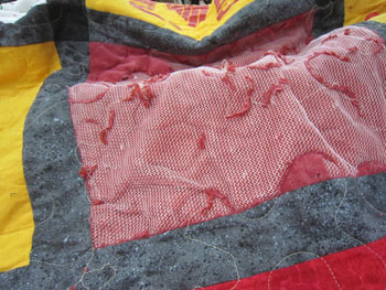 quilt needing repair