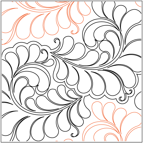 Damask Feathers Pantograph